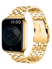 Edelstahl Uhrenarmband kompatibel zu Apple Watch - Gold - Übersicht 2
