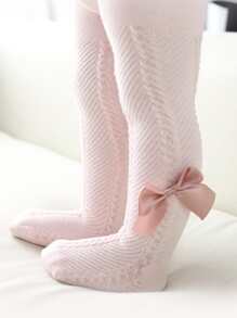 Calcetines y medias de bebes Liso - Rosa - Ver 1