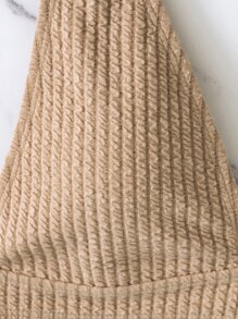 Bikini de verano con textura y anillos enlazados para playa - Albaricoque - Ver 6