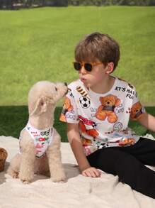 PETSIN 1入組蝴蝶圖案寵物背心 - 彩色 - 查看 5