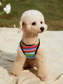 PETSIN 1 pieza Tank de mascota con estampado de rayas - Multicolor - Ver 3