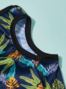 PETSIN 1 pieza Tank de mascota con estampado de hoja