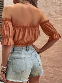 Off The Shoulder Frilled Blouse