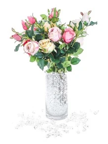 50pcs Solid Color Acrylic Ice Cube, Simple Clear Plastic Garden Statue For Outdoor - Clear - View 3