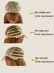 Peluca sintética cosplay de dos tonos corto recto - Multicolor - Ver 6