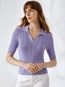 MOTF PREMIUM LINEN SLINKY KNIT TOP - Lilac Purple - View 9