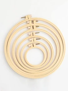 Diy十字繡輔助工具射繡繡環,直徑12.5公分 - 米色 - 查看 1