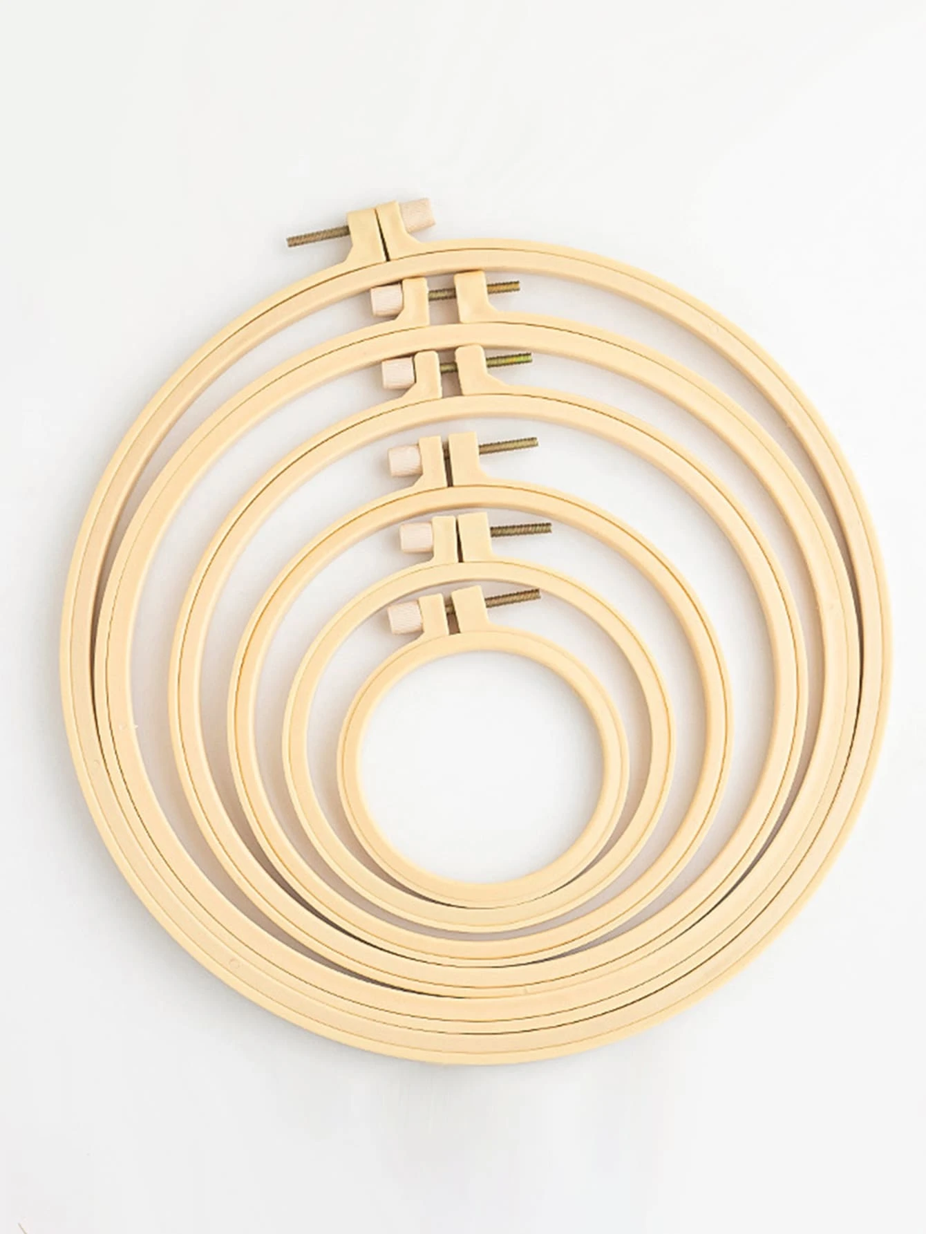 Diy十字繡輔助工具射繡繡環,直徑12.5公分 - 米色 - 查看 1