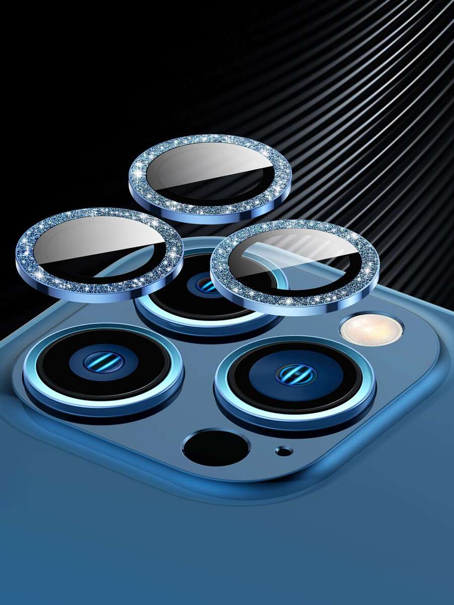 3 miếng bảo vệ ống kính mắt đại bàng tương thích với iPhone15/15Plus/15Pro/15Promax - Màu xanh lam - Xem 1