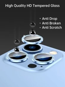 3 miếng bảo vệ ống kính mắt đại bàng tương thích với iPhone15/15Plus/15Pro/15Promax - Màu xanh lam - Xem 3