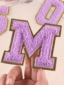 7pcs Letter Shaped Iron-on Patch - Purple - View 2