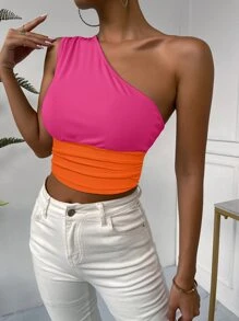 SHEIN Privé Áo nữ Gân đan Khối Màu Giải trí - Nhiều màu - Xem 1