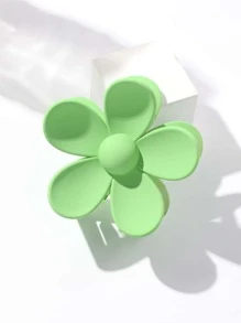 Garra de pelo con diseño de flor - verde menta - Ver 3