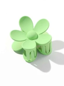 Garra de pelo con diseño de flor - verde menta - Ver 5