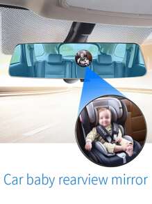 Bebé 1 pieza de coche espejo retrovisor - Negro - Ver 8