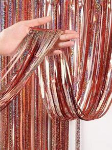 2pcs Metallic Plastic Fringe Curtain - Rose Gold - View 1