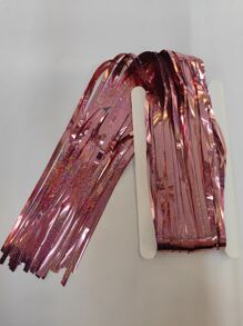 2pcs Metallic Plastic Fringe Curtain - Rose Gold - View 3