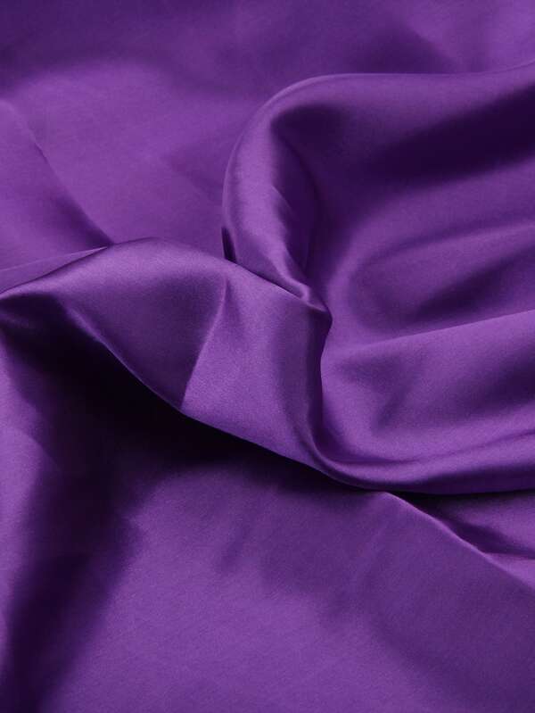 1pc Purple DIY Fabric, Simple Plain Color Polyester Fabric Cloth For