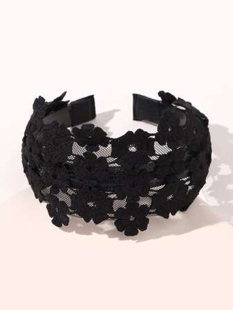 Sexy Floral Embroidered Headband Valentine's Day Valentines,Hairband,Hair Hoop Headbands, Black Hair Accessories