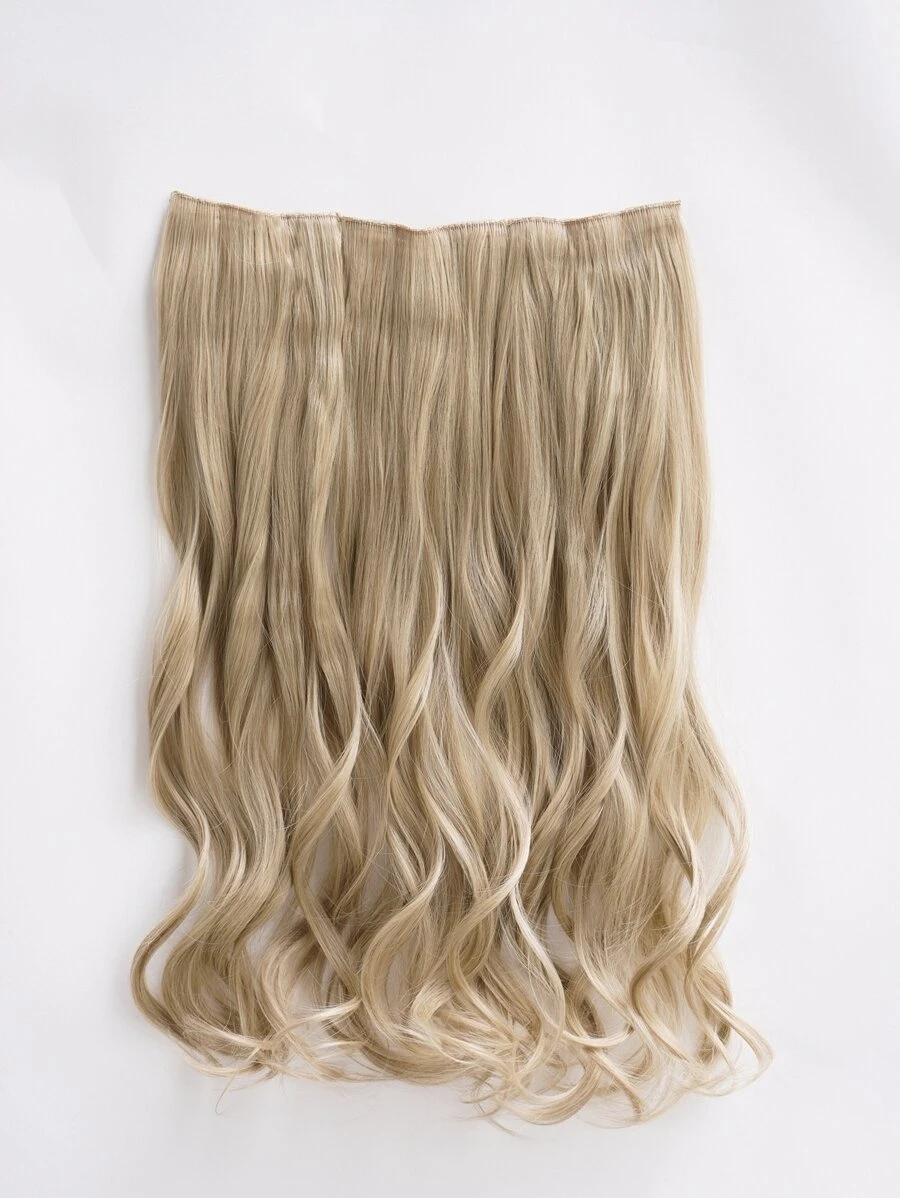 3pcs Clip In Long Body Wave Synthetic Hair Extension - Gold - View 1