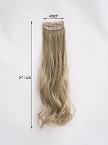 3pcs Clip In Long Body Wave Synthetic Hair Extension - Gold - View 3