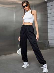 SHEIN Unity Quần thể thao nữ Lễ Các Thánh - màu đen - Xem 5