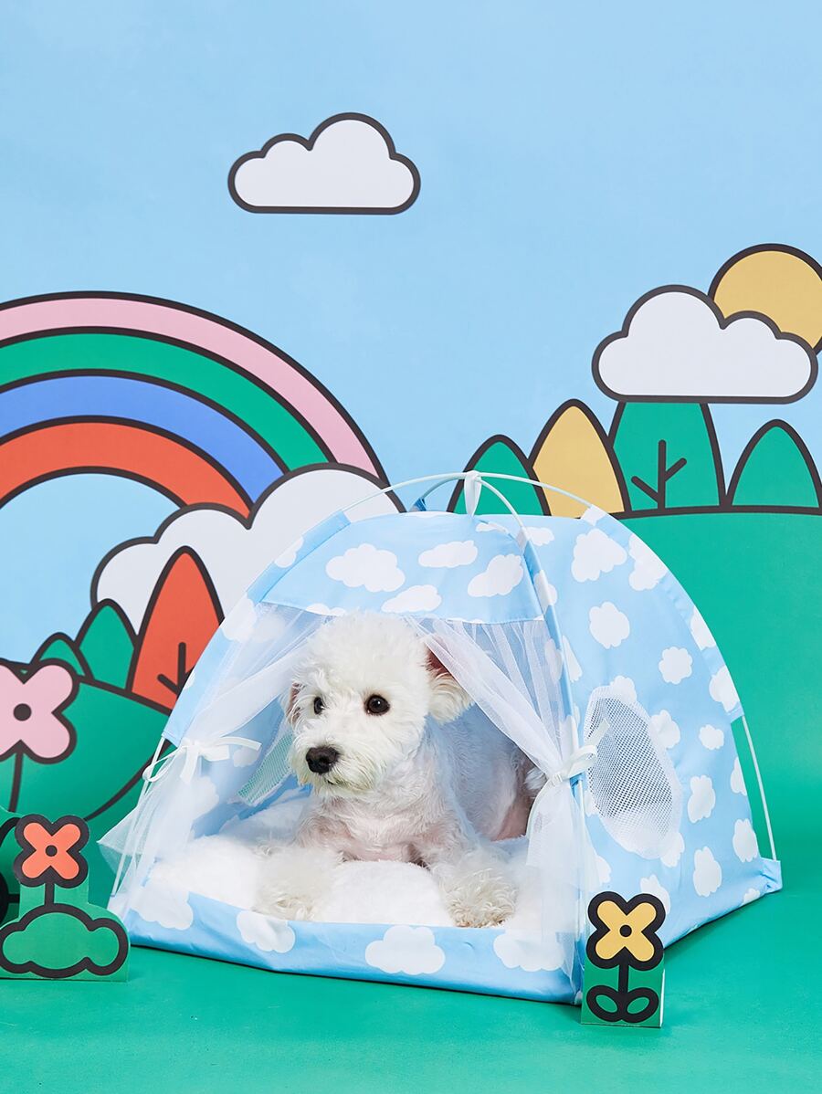PETSIN Cloud Print Pet Tent