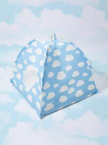 PETSIN Cloud Print Pet Tent - Blue - View 3