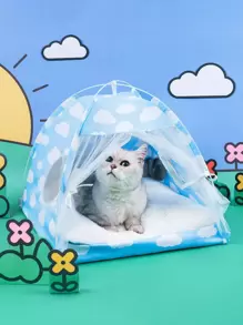 PETSIN Cloud Print Pet Tent - Blue - View 8