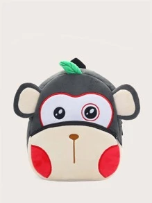 1pc Cute Animal Monkey Shaped Plush Backpack For Boys And Girls, Suitable For Daily Use In All Seasons - Multicolor - View 1