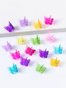 16pcs Mermaid Butterfly Hair Claw For Women And Girls, Random Color - Multicolor - View 2