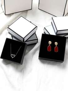 1入組雙色首飾收納盒 - 黑與白 - 查看 2