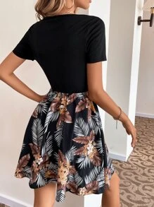 SHEIN VCAY Đầm Nhiệt đới Boho - Nhiều màu - Xem 2