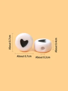 1 pieza Accesorio de joya DIY cuenta - Blanco y Negro - Ver 3