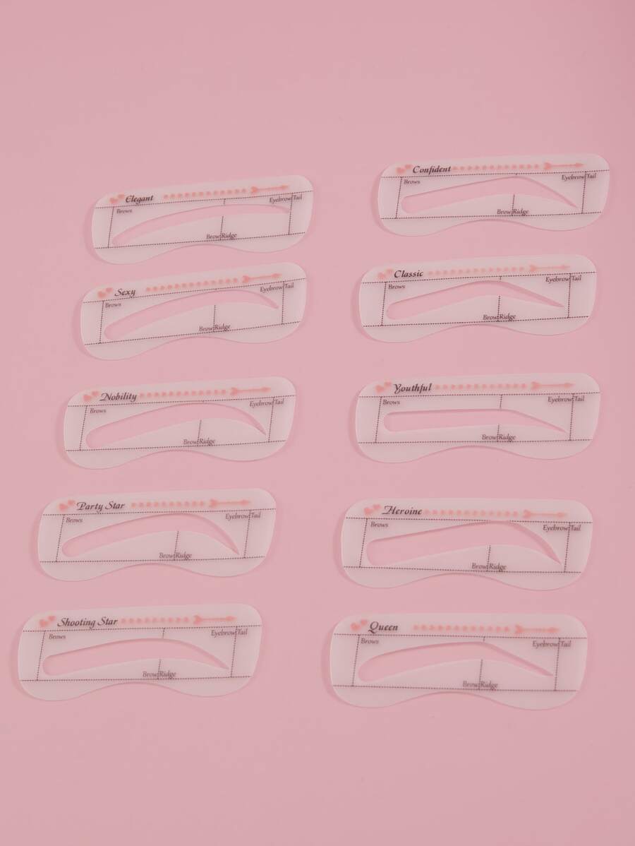 10pcs Eyebrow Stencil Reusable Shaper Kit 10 Styles Eyebrow Template
