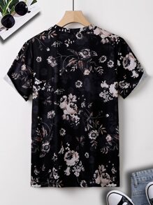 Manfinity RSRT 男士印花T恤 - 黑色 - 查看 2