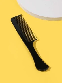 1入便攜式純色中齒梳,現代風格髮梳適用於各種髮質和髮型,可放在洗手臺或梳妝台上,是給朋友或家人的理想禮物 - 黑色 - 查看 2