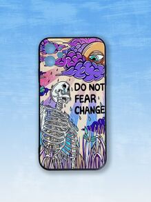 SadSkelly Skeleton Pattern Phone Case - Multicolor - View 2