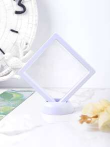 1pc Clear Jewelry Storage Box - White - View 1