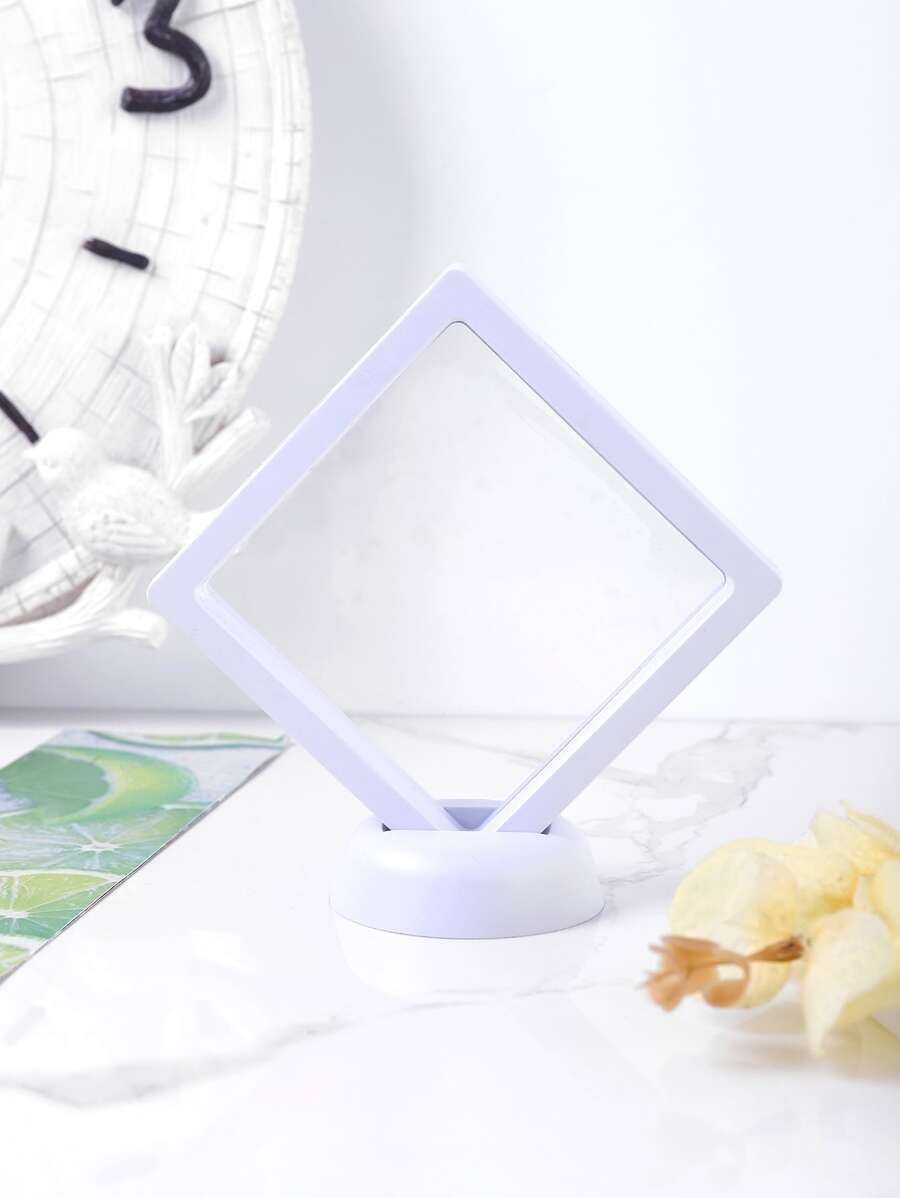 1pc Clear Jewelry Storage Box - White - View 1