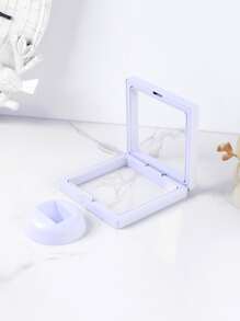 1pc Clear Jewelry Storage Box - White - View 2