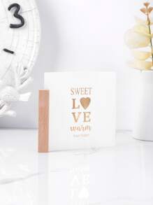 1/5 Chiếc Bằng Gỗ Sáng Tạo Đa Chức Năng Khung Ảnh Đỡ, Gỗ Nơi Đựng Thẻ, Hộp Đựng Thẻ, Hình Ảnh Trưng Bày - Màu be - Xem 2