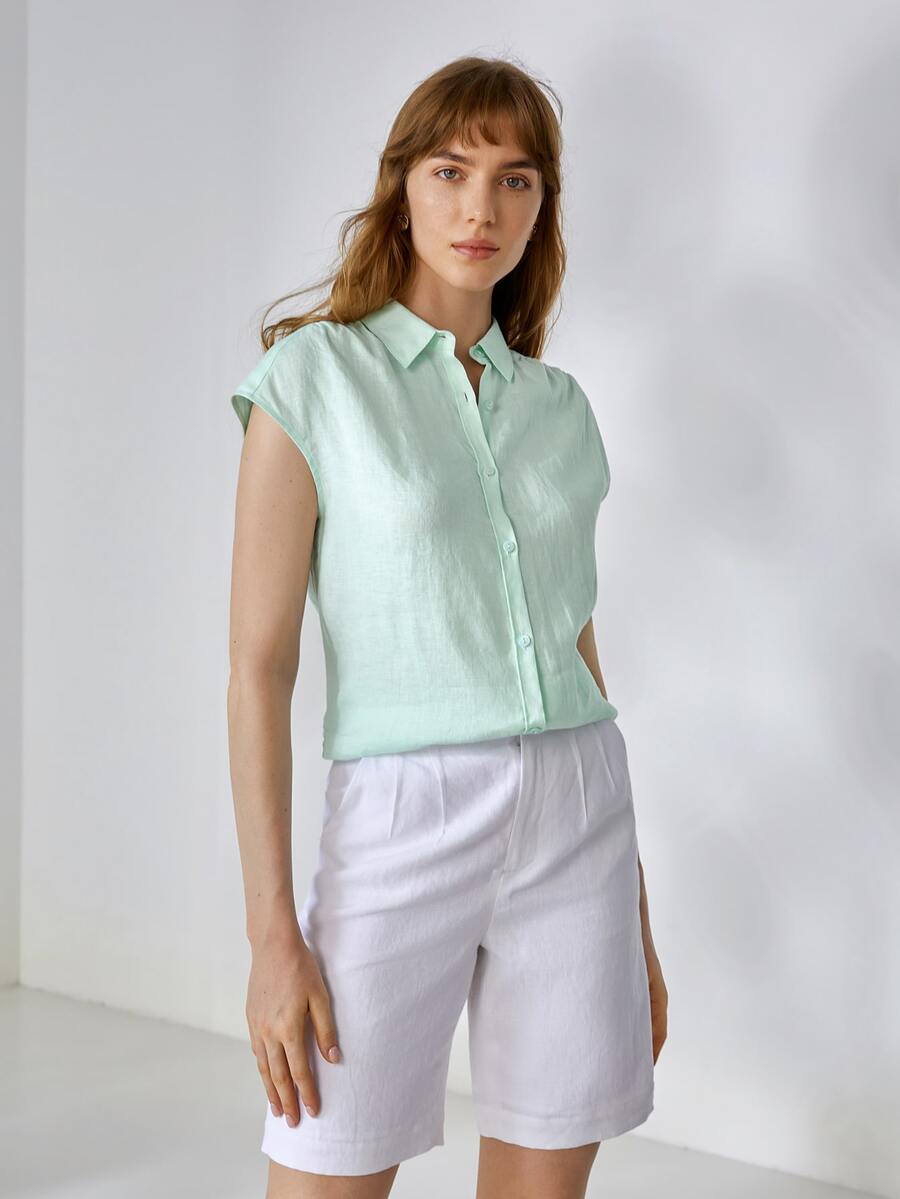 MOTF PREMIUM 100% LINEN BATWING SLEEVE SHIRT