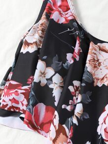 Floral Hanky Hem Bikini Set Summer Beach
