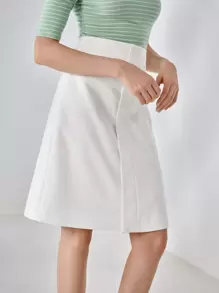 MOTF PREMIUM KNEE LENGTH SKIRT - White - View 8