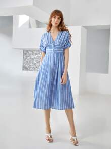 MOTF PREMIUM LYOCELL FLOWY DRESS - Blue - View 11
