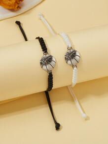 2 piezas Pulsera baloncesto con diseño - Multicolor - Ver 2