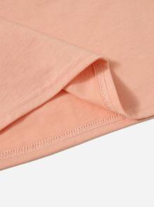 SHEIN Tween Girl Striped & Leopard Print Tee - Multicolor - View 5