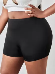 Slaydiva 大碼骷髅圖案騎行褲 - 黑色 - 查看 5