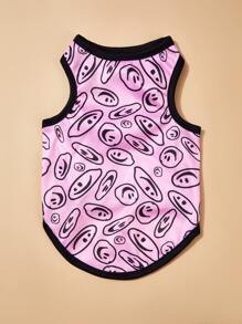 PETSIN 1x Vest cho thú cưng in hình mặt cười - Nhiều màu - Xem 1